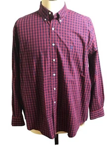 Camisa de vestir Ralph Lauren para hombre XL Blake informal con botones manga larga roja algodón - Imagen 1 de 12