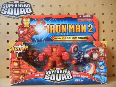 Marvel Super Hero Squad IRON DEFENSE SQUAD w/ RESCUE Pepper Potts & HULKBUSTER - Image 1 of 4