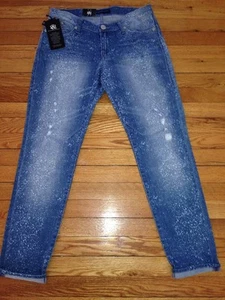 ROCK & REPUBLIC JEANS SKINNY BOYFRIEND WOMENS DISTRESSED EMO milkway - Picture 1 of 5