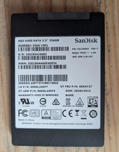 SanDisk X400 256GB SATA III Internal SSD - Afbeelding 1 van 2
