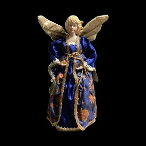Brinn's 1994 Porzellan mystischer Weihnachtsengel Baumspitze Topper 15" mit Box - Bild 1 von 3