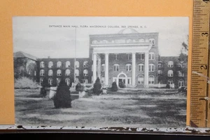 Vintage Postkarte Red Springs North Carolina Flora MacDonald College Main Hall - Bild 1 von 2