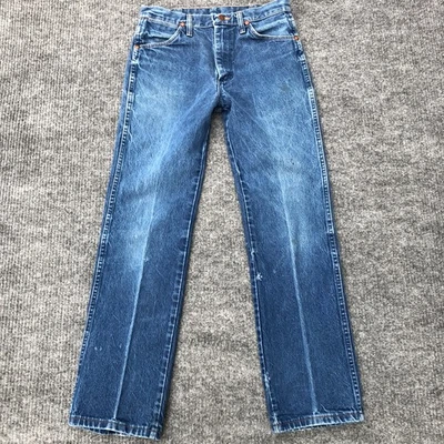 Pantalones de mezclilla para hombre Wrangler 936DEN corte vaquero calce ajustado talla 31x31 Distress Soil Foto 1 de 4