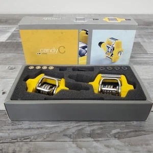 Crank Brothers Candy C Clipless Pedals Yellow Egg Beater Stainless NO CLEATS - Picture 1 of 8