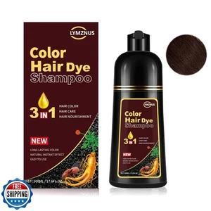 Dark Chocolate Hair Dye Shampoo 3 in 1 for Gray Hair, Herbal Hair Color Shamp - Picture 1 of 5