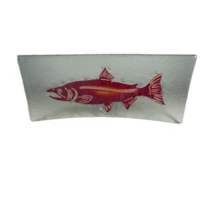 Vintage Jones Glassmaker Salmon Fish Platter Dish - Picture 1 of 12