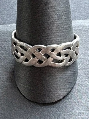 MEN'S 925 STERLING SILVER LACY BAND RING SIZE 11.5 - Image 1 of 4
