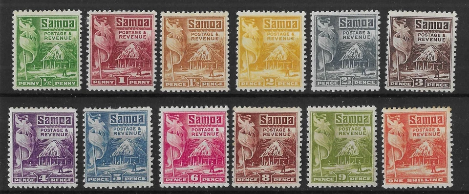 Самоа 1921 Native Hut вопросы SG141-152/157-164 новом Cat£35 (12v) - Изображение 1 из 1
