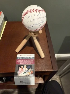 Pete Rose Autographed “Sorry I Bet On Baseball “ JSA certified  - Image 1 of 3