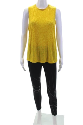 Conjunto de leggings sin mangas con estampado de animales Sweaty Betty para mujer amarillo talla S Foto 1 de 4