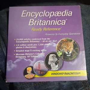 Encyclopedia Britannica CD-Rom for Windows 95/98/2000/Me/XP/NT & Mac OS X/iMac - Picture 1 of 4
