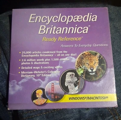 Encyclopedia Britannica CD-Rom for Windows 95/98/2000/Me/XP/NT & Mac OS X/iMac - Image 1 of 4