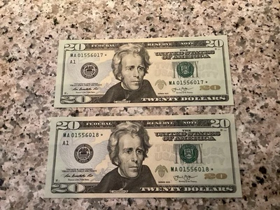 2 Consecutive 2013 $20 (STAR NOTES) - Image 1 of 2