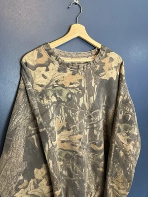 Sudadera vintage de los 90’s Jerzees al aire libre camuflaje algodón para hombre talla 2XL Foto 1 de 3