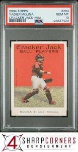 2004 TOPPS CRACKER JACK MINI #204 YADIER MOLINA RC PSA 10 - Picture 1 of 2