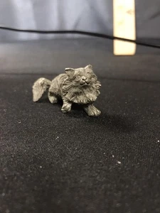 Spoontiques Zinn Maine Coon Kätzchen Katze flauschige lange Haare Mini Figur - Bild 1 von 4