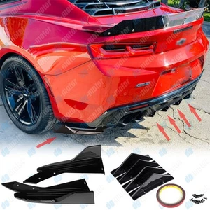 Divisor difusor de aleta de tiburón parachoques trasero actualización extensión para Chevy Camaro SS - Imagen 1 de 11