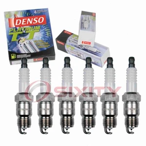 6 pc Denso Platinum TT Spark Plugs for 1975-1978 GMC K25 4.1L 4.8L L6 uc - Picture 1 of 5