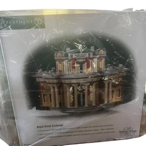 Department 56 New Dicken's Village Royal Stock Exchange Lighted Building - Picture 1 of 4