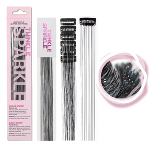 6Pcs Clip in Hair Tinsel Kit, 19.6 Inch Heat Resistant Glitter Tinsel Hair Exten - Picture 1 of 12