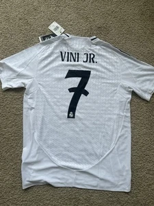 ADIDAS AUTHENTIC HOME SOCCER SHIRT VINI JR REAL MADRID JERSEY 2024/2025 - LARGE - Picture 1 of 8