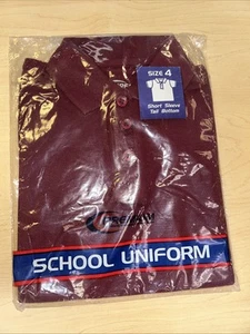 New Unisex Premium Burgundy Uniform Polo Size 4 - Picture 1 of 2