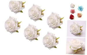 Handicraft Flower Napkin Rings Set of 6 Spring Napkin Rings Rose Napkin  - Picture 1 of 6