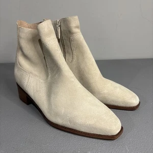 Cole Haan Naia elegante Damen-Stiefeletten aus Wildleder mit seitlichem Reißverschluss Größe 9 cremefarben - Bild 1 von 6