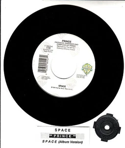 PRINCE Space 7" vinyl 45 rpm record + juke box title strip RARE! - Picture 1 of 1