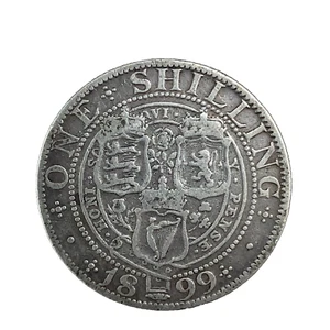 1899 Great Britain One Shilling Queen Victoria .925 Fine Silver KM# 780 - Picture 1 of 4