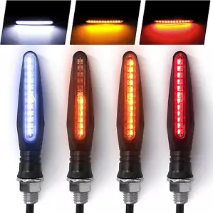 Motorcycle Flowing Turn Signal Lights /brake Indicators 12v(Pack of 4) - Picture 1 of 12
