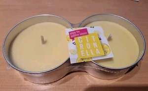 Kerze Citronella 360g gelb in Metalldose DM 10 cm Outdoor Anti Mücken 2er - Bild 1 von 1
