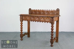 Antik Konsolentisch Frisiertisch Schreibtisch schottisch Eiche 19. Jahrhundert - Bild 1 von 11