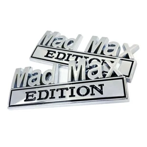 2pc MAD MAX EDITION Emblem Chrome Badges fits Chevy Ford Car Truck - Universal - Picture 1 of 4