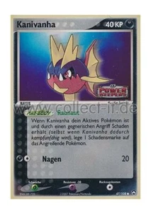 Pokemon 47/108 - Kanivanha - Reverse Holo -EX Power Keepers - Bild 1 von 1