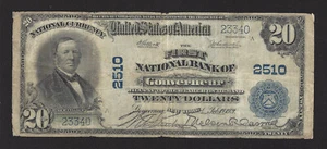 Gouverneur, NY, Charter #2510, $20.00, 1902-Plain Back, Very Fine-, 20 Reported! - Imagen 1 de 6