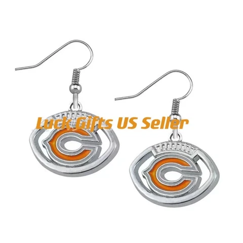 NFL Football Team Chicago Bears Dangle Earrings Fashion Gift Cover