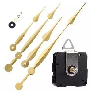 Clock Movement Mechanism Kit with 2 Pack Long Spade Hands Quartz Clock Motor ... - Picture 1 of 7