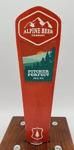 Alpine Beer Company Wooden Tap Handle Pitcher Perfect Pale Ale Red Mancave 8.5" - Picture 1 of 5