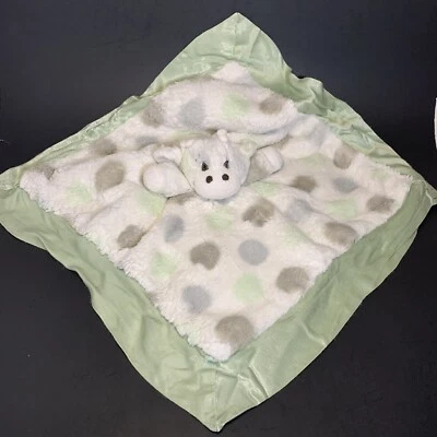Little Giraffe Mint Green Polka Dot Giraffe Cow 2015 Lovey Blanket Plush 17" - Image 1 of 4