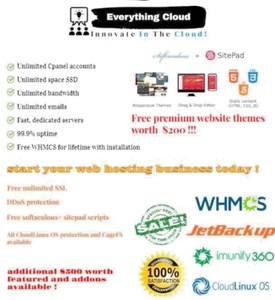 Reseller Web Hosting with cPanel/WHM +Enhanced Features Fast +SSD Monthly - Picture 1 of 1