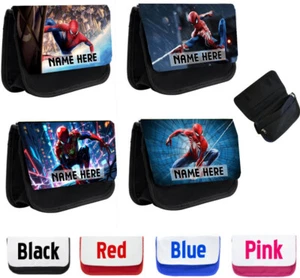 PERSONALISED (Add Name) SPIDERMAN HERO Pencil Case Bag - School Kids Gift - Picture 1 of 6