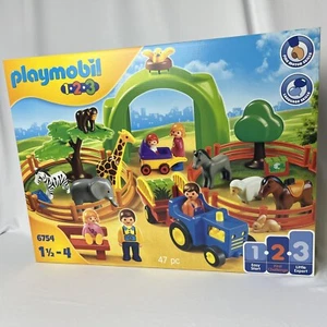 Playmobil 1.2.3 LARGE Zoo 6754 - New - Picture 1 of 11