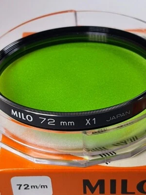 Professional 72mm Multi Coated Green X1 X 1 Glass Lens Filter Japan E-72 Milo MC - Image 1 of 4