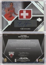 2006-07 Upper Deck UD Black Flag Auto /25 Thabo Sefolosha #AF-TS Rookie Auto RC