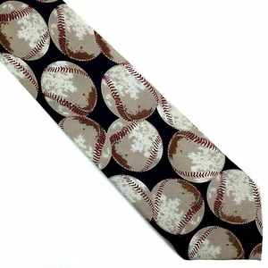 E. Graziano Baseball Neck Tie Mens Sports 100% Polyester Classic 61L - Picture 1 of 3