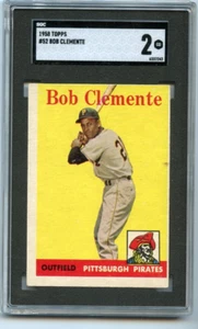1958 Topps Roberto Clemente Pittsburgh Pirates #52 ๐ฅ๐ฅ๐ SGC Graded 2 - Picture 1 of 2