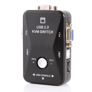 Dual/2-Port USB VGA KVM Switch Box Fr Mouse Keyboard Monitor Sharing Computer PC - Picture 1 of 5