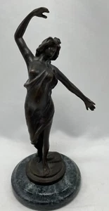 Bronze Semi Nude Dancer H “La Fable” After Moreau Sculpture 8” - Picture 1 of 6