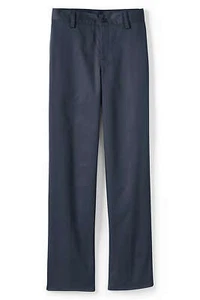 Lands End Uniform, Boys Size 18, 27" Inseam Cotton Chino Pants, Classic Navy - Picture 1 of 3